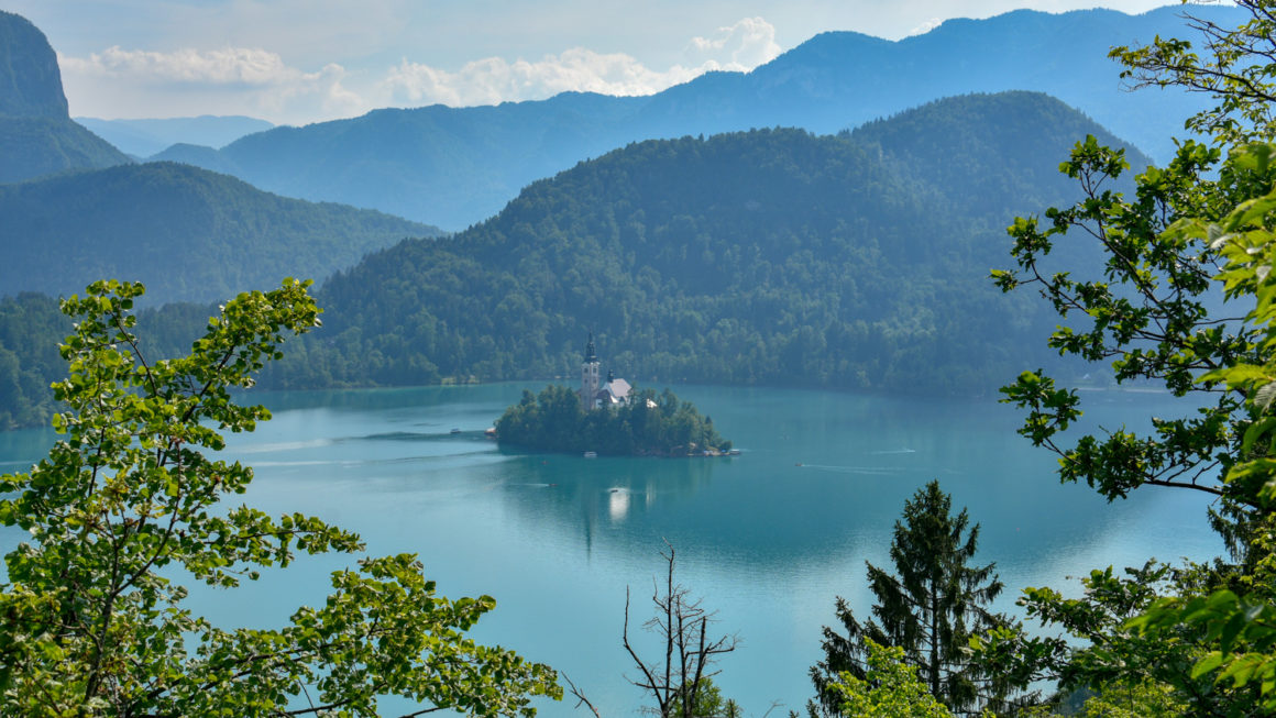 Bled tó kilátás tájkép kirándulás hétvégi